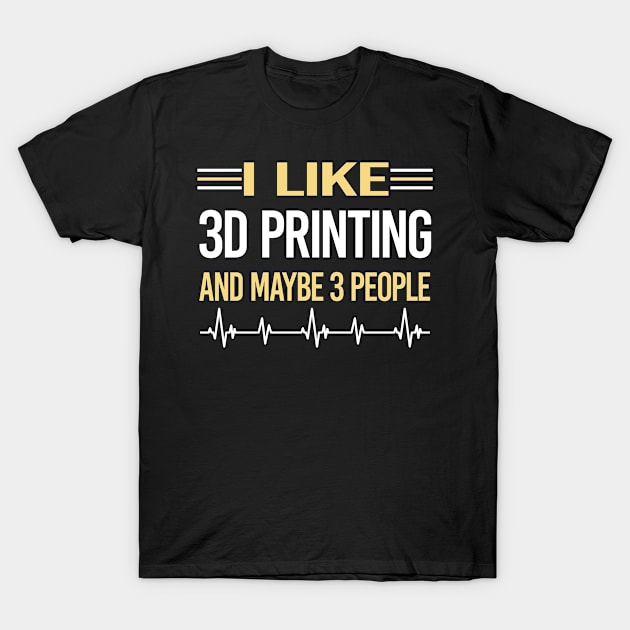 3 People 3D Printing T-Shirt by symptomovertake